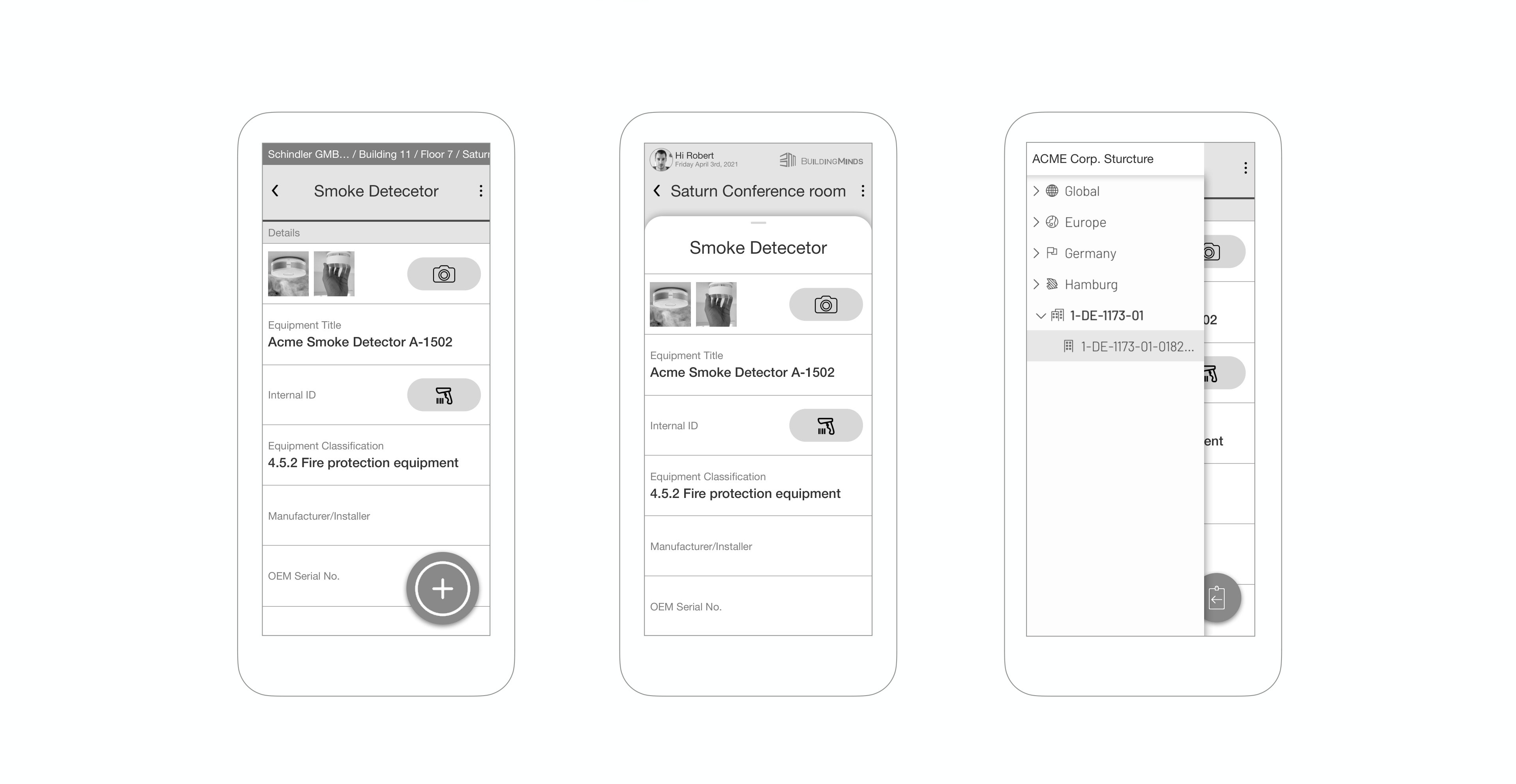 Three wireframe approaches for location